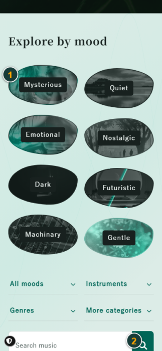 Mood choices on a phone