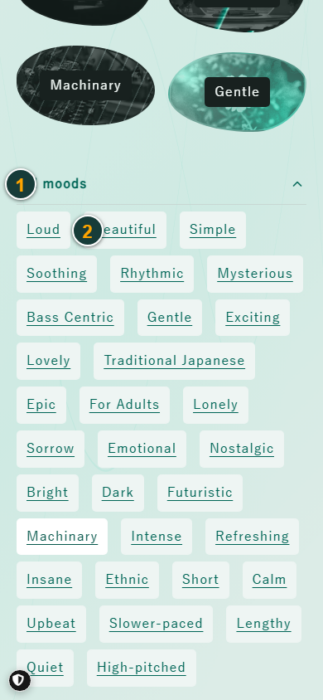 All mood choices on a phone